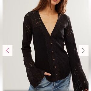 Free People Olivia Lace Top